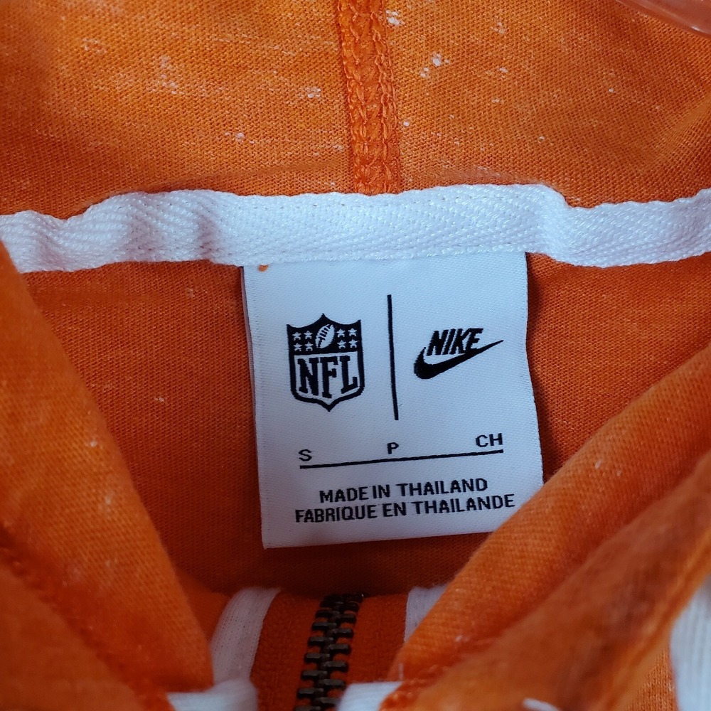 Nike Womens Sweatshirt Sz Small Orange Denver Broncos Football Full Zip - Picture 6 of 13